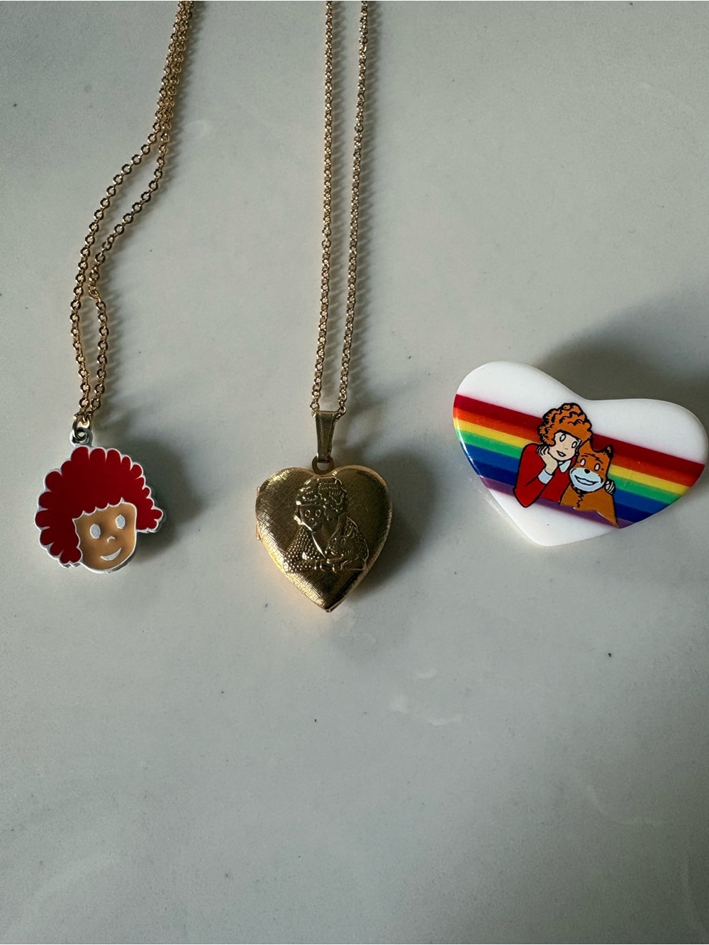1980’s Orphan Annie jewelry - 3 piece lot